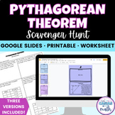 Pythagorean Theorem Activity Scavenger Hunt Digital and Printable