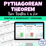 Pythagorean Theorem Activity Two Truths and a Lie - Digita