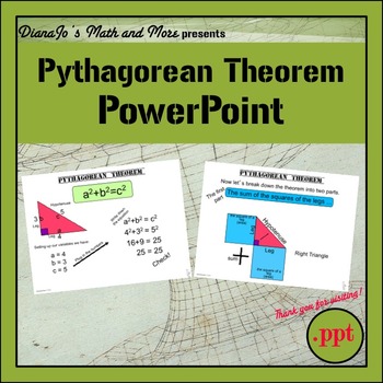 Pythagoras theorem presentation worksheet