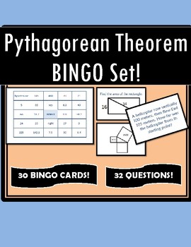 Preview of Pythagorean Theorem BINGO