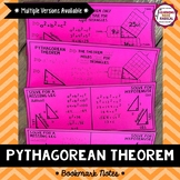 Pythagorean Theorem Bookmark Notes