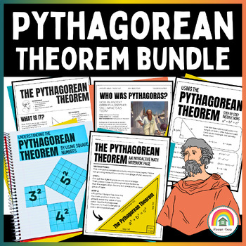 Preview of Pythagorean Theorem Bundle Anchor Charts Reading Passages Activities Worksheets