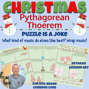 Preview of Pythagorean Theorem Christmas Puzzle Review