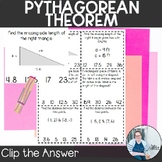Pythagorean Theorem Clip the Answer TEKS 8.6c 8.7c Math Ga