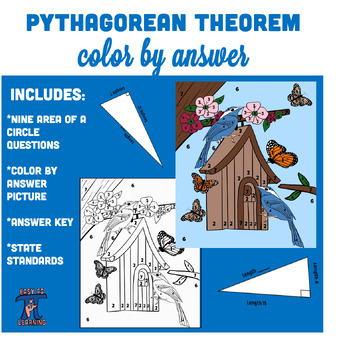 Preview of Pythagorean Theorem- Color By Number