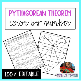 Preview of Pythagorean Theorem Color By Number