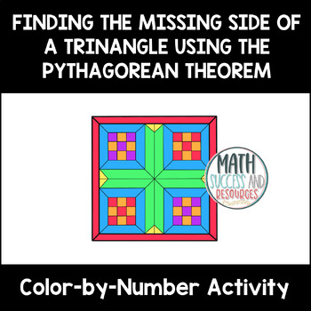 Preview of Finding the Missing Side Using the Pythagorean Theorem Color by Number Activity