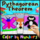 Pythagorean Theorem - Color by Numbers Worksheets