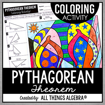 Preview of Pythagorean Theorem | Coloring Activity