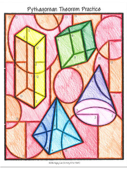 pythagorean theorem coloring activity pages