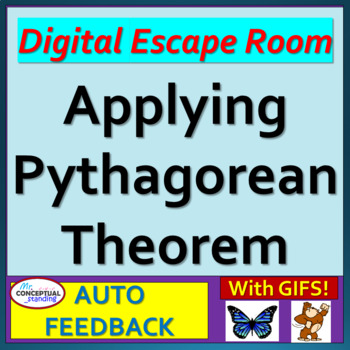 Preview of Pythagorean Theorem, Converse, & Distance Formula | Google Slides & Escape Room