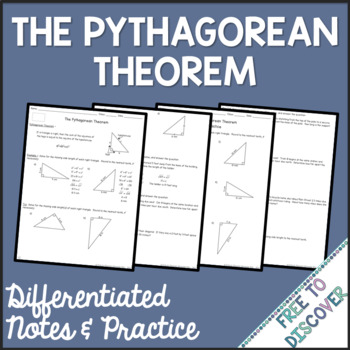 Preview of Pythagorean Theorem Notes and Practice