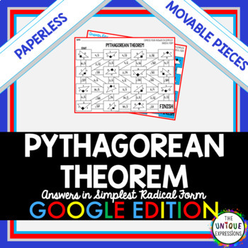 Pythagorean Theorem Digital Maze Activity Distance Learning