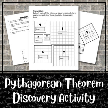 Preview of Pythagorean Theorem Discovery Activity | Proofs | Group Work | Differentiate