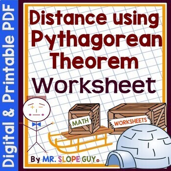 Preview of Pythagorean Theorem Distance Between Two Points Worksheet