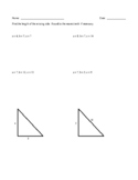 Pythagorean Theorem, Distance Formula, and Midpoint Formula Test