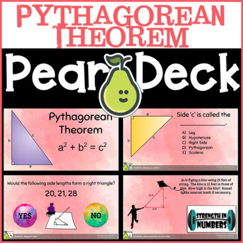 Preview of Pythagorean Theorem Digital Activity for Pear Deck/Google Slides