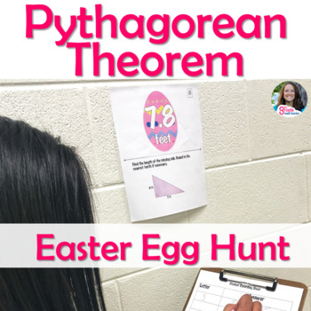 Preview of Pythagorean Theorem Easter Egg Scavenger Hunt Activity