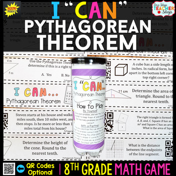 Preview of 8th Grade Math Game | Pythagorean Theorem