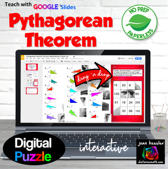 Preview of Pythagorean Theorem Digital Puzzle  plus HW