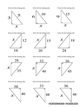 Pythagorean Theorem Flashcards - PP by Pupsaroni Puzzles | TpT