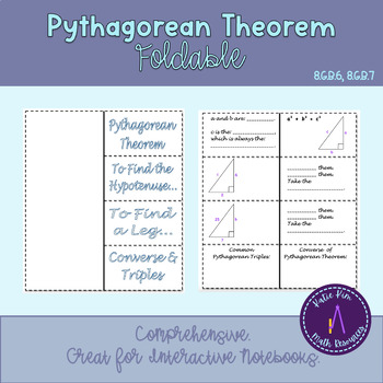 Preview of Pythagorean Theorem Foldable