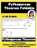 Pythagorean Theorem Foldable Notes
