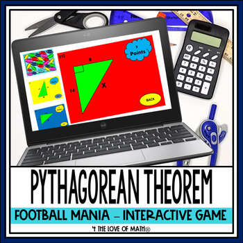 Preview of Pythagorean Theorem: Football Mania PowerPoint Game