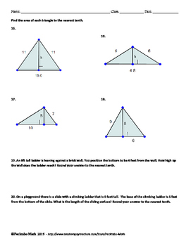 Pythagorean Theorem Worksheet Geometry