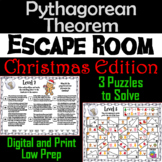 Pythagorean Theorem Game: Geometry Escape Room Christmas M