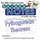 Pythagorean Theorem Guided Notes
