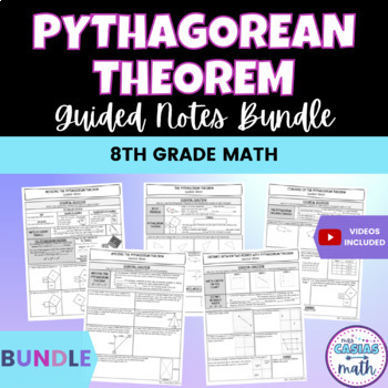 Preview of Pythagorean Theorem Guided Notes Lessons