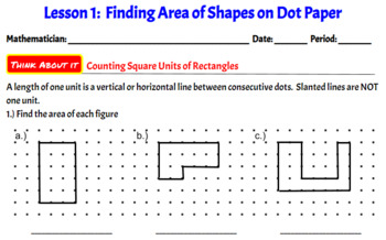 Preview of Pythagorean Theorem Including Dot Paper