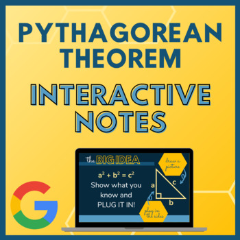 Preview of Pythagorean Theorem Interactive Notes (Google Slides)