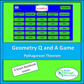 Preview of Geometry - Smartboard Q and A Game - Pythagorean Theorem