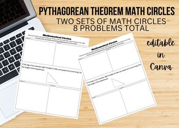 Preview of Pythagorean Theorem Math Circles Bundle