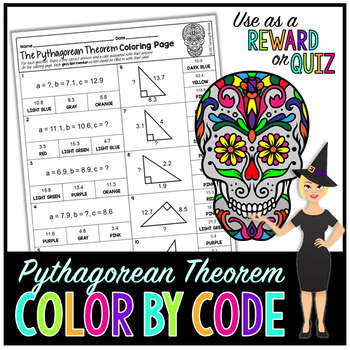 Preview of Pythagorean Theorem Math Color By Number or Quiz