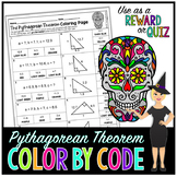 Pythagorean Theorem Math Color By Number or Quiz