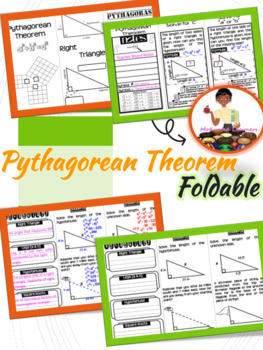 Preview of Pythagorean Theorem | Math Foldable | Math Interactive Notebook