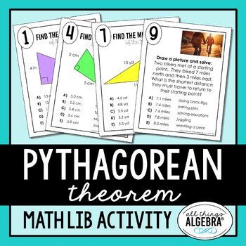 Preview of Pythagorean Theorem | Math Lib Activity