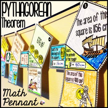 Preview of Pythagorean Theorem Math Pennant Activity