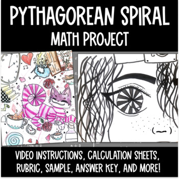 Preview of Pythagorean Theorem Math Project | Pythagorean Spiral | Spiral of Theodorus