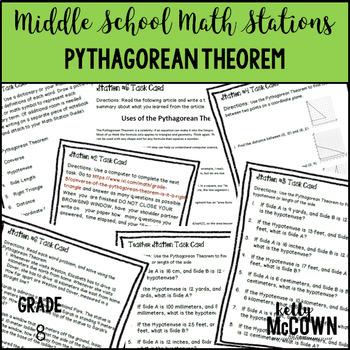 Preview of Pythagorean Theorem Math Stations