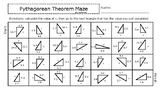 Pythagorean Theorem Maze