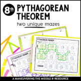 Pythagorean Theorem Activity Mazes for 8th Grade Math