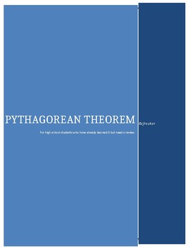 Preview of Pythagorean Theorem Notes