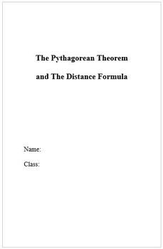 Preview of Pythagorean Theorem Notes Booklet
