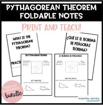 Preview of Pythagorean Theorem Notes FREEBIE