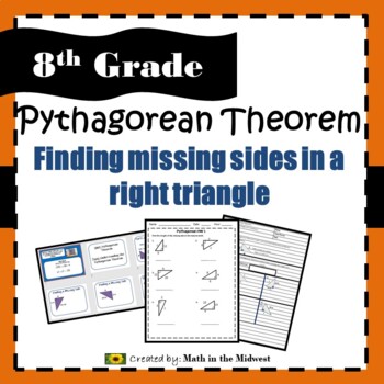 Preview of Pythagorean Theorem Notes and Homework - 8.G.7