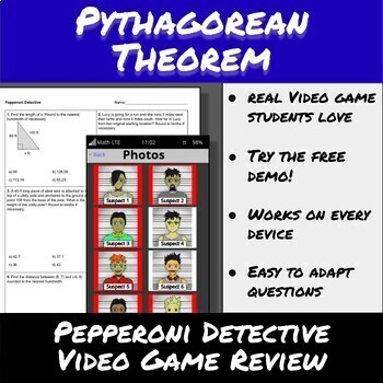 Preview of Pythagorean Theorem - Pepperoni Detective